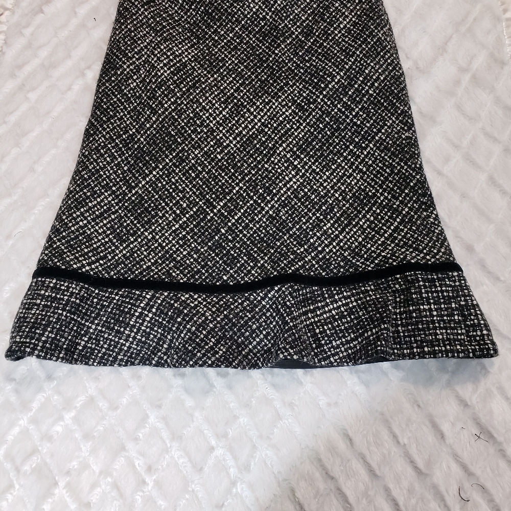 Gap wool blend tweed skirt black white size 1 - Picture 5 of 9